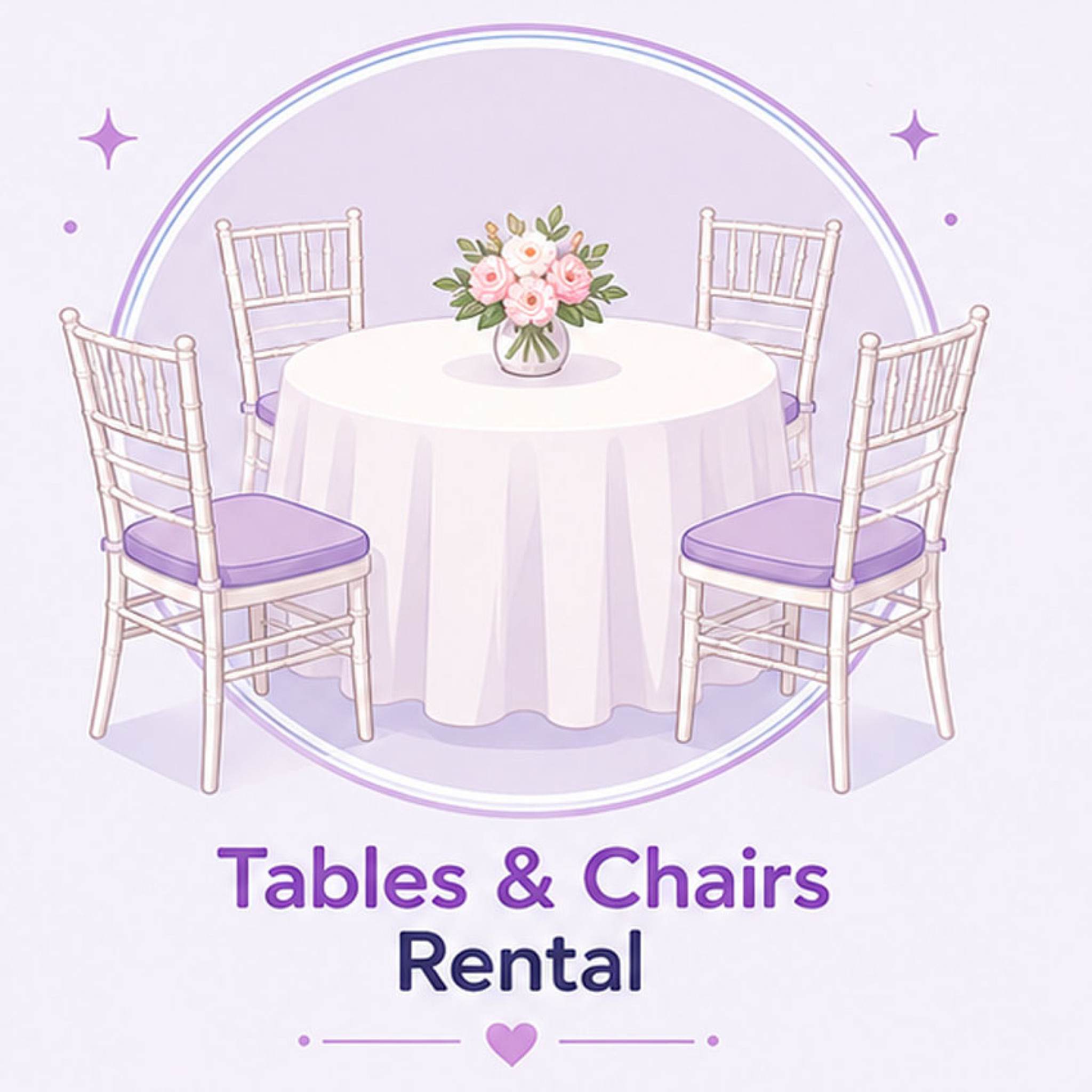 Table and chairs Rental